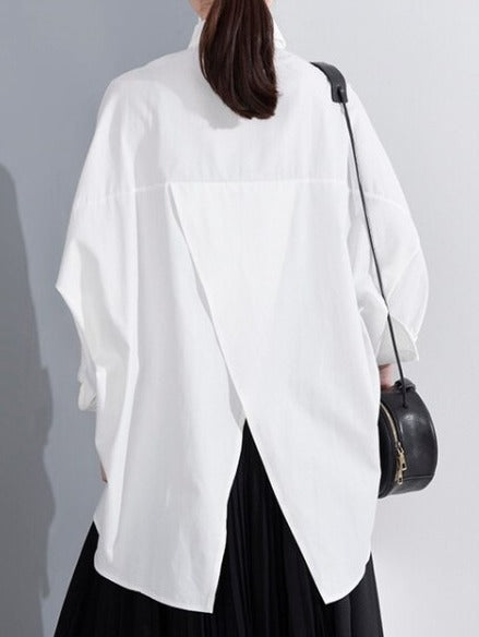 Large blouse with irregular hem(G2300)
