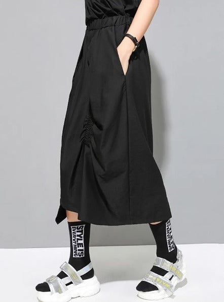 Asymmetrical pleated casual skirt(G2306)