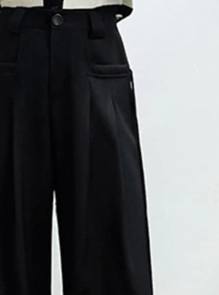 High-waisted casual pants(G2331)