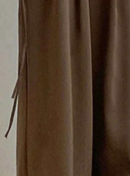 High-waisted casual pants(G2331)