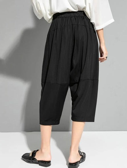 Pleated cropped pants(G2334)
