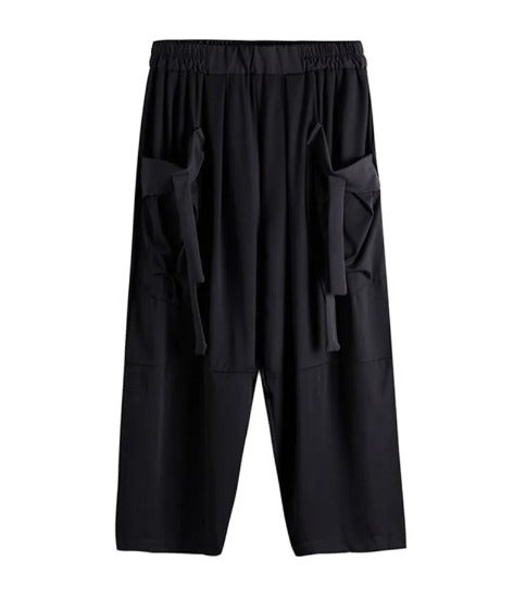 Pleated cropped pants(G2334)