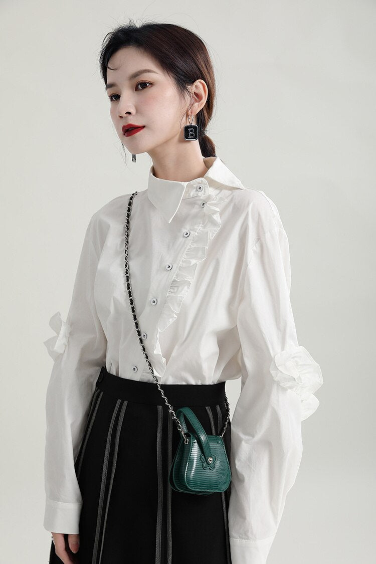 Asymmetric long blouse(G2162)
