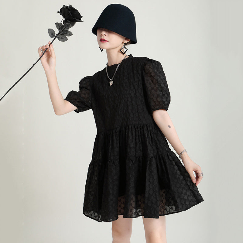 Persective ruffles mini dress(G2112)