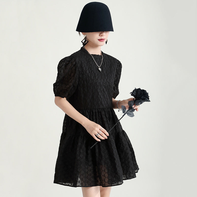 Persective ruffles mini dress(G2112)
