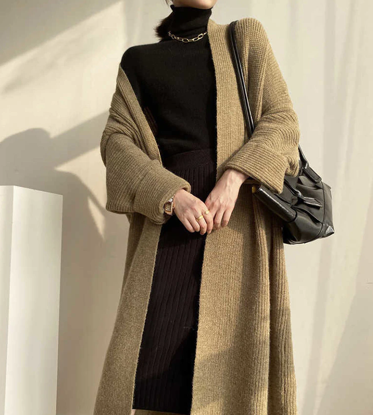 V-neck long sleeve cardigan(G2198)