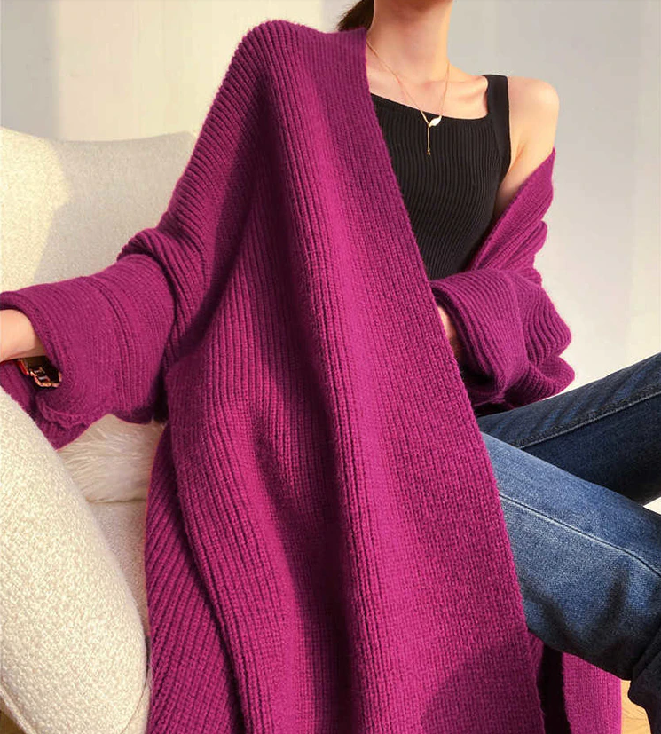 V-neck long sleeve cardigan(G2198)