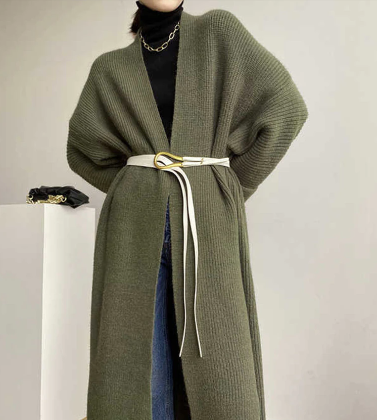 V-neck long sleeve cardigan(G2198)