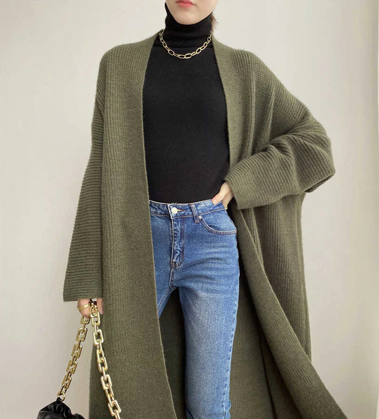 V-neck long sleeve cardigan(G2198)