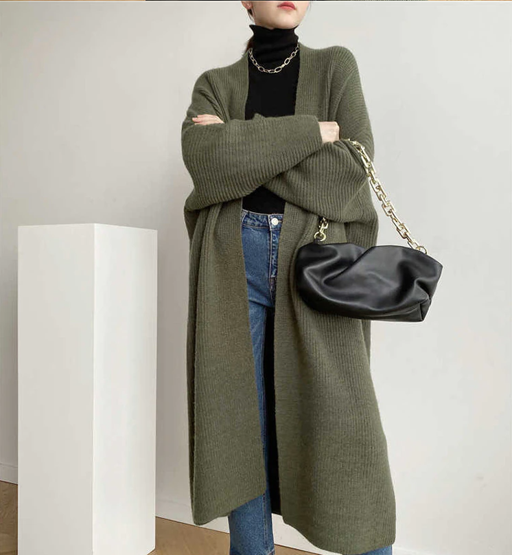 V-neck long sleeve cardigan(G2198)