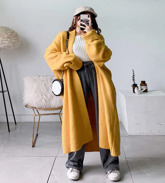 Loose fit long sleeve cardigan(G2199)