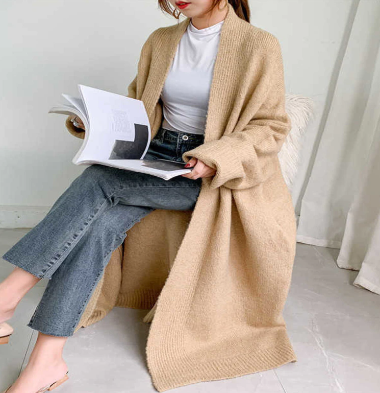 Loose fit long sleeve cardigan(G2199)