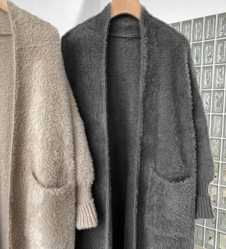 Large size V-neck cardigan(G2208)