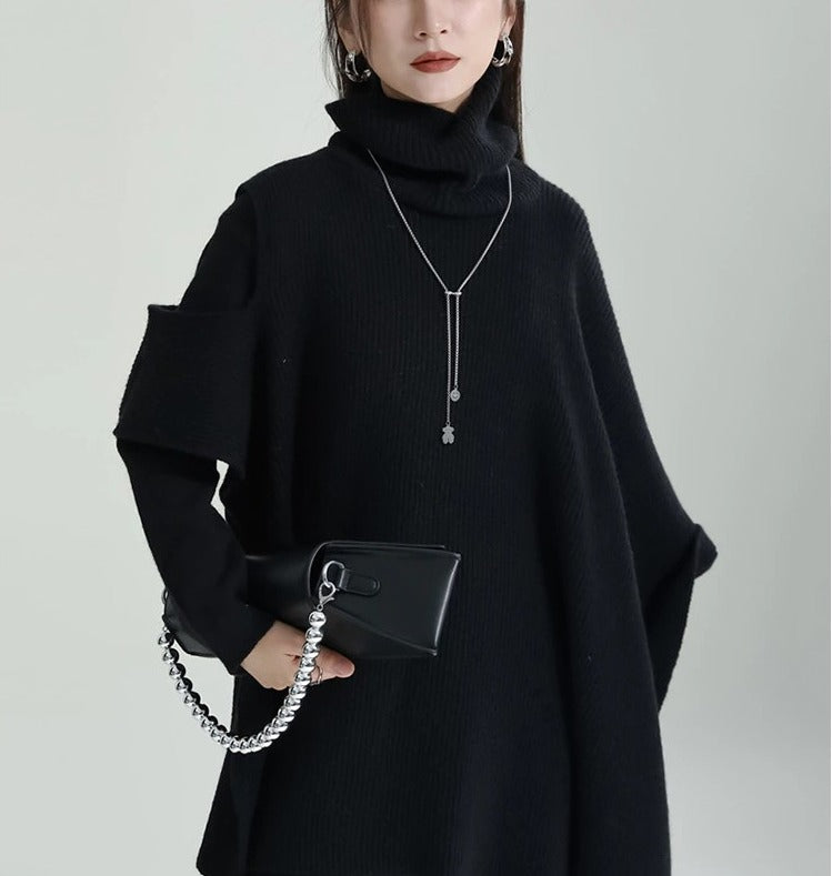 Asymmetry design knitted dress(G2222)