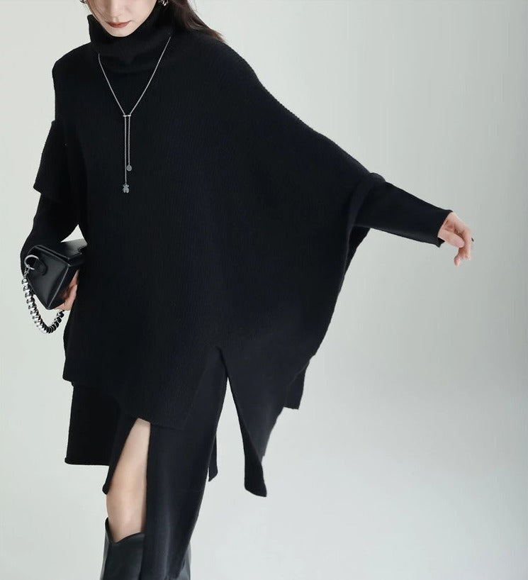 Asymmetry design knitted dress(G2222)