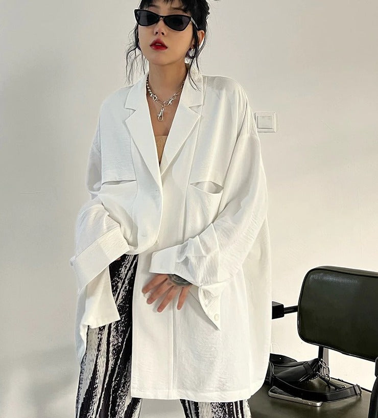 Large size long sleeve shirt(G2238)