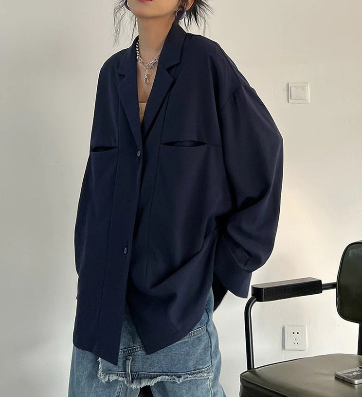Large size long sleeve shirt(G2238)