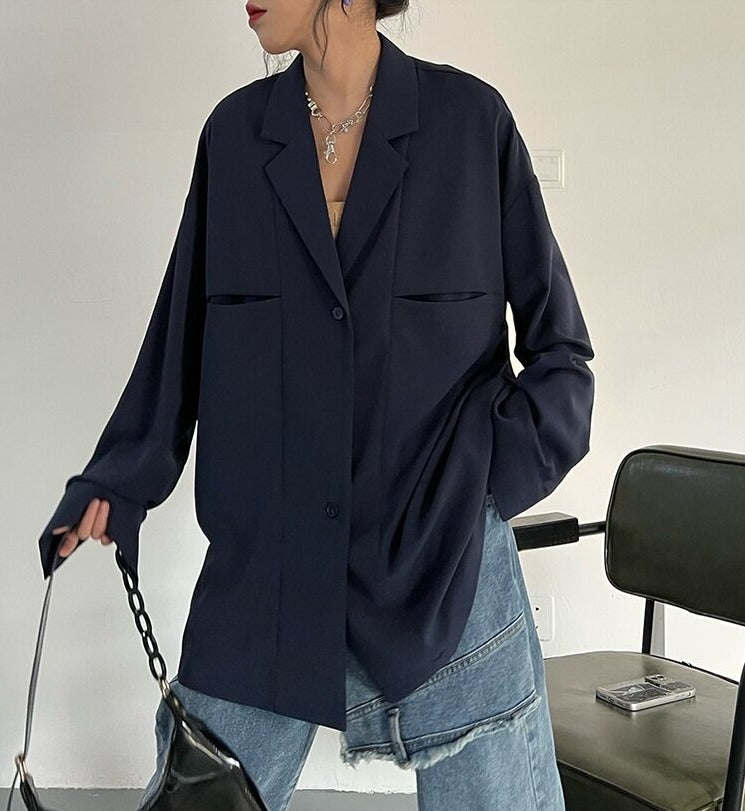 Large size long sleeve shirt(G2238)