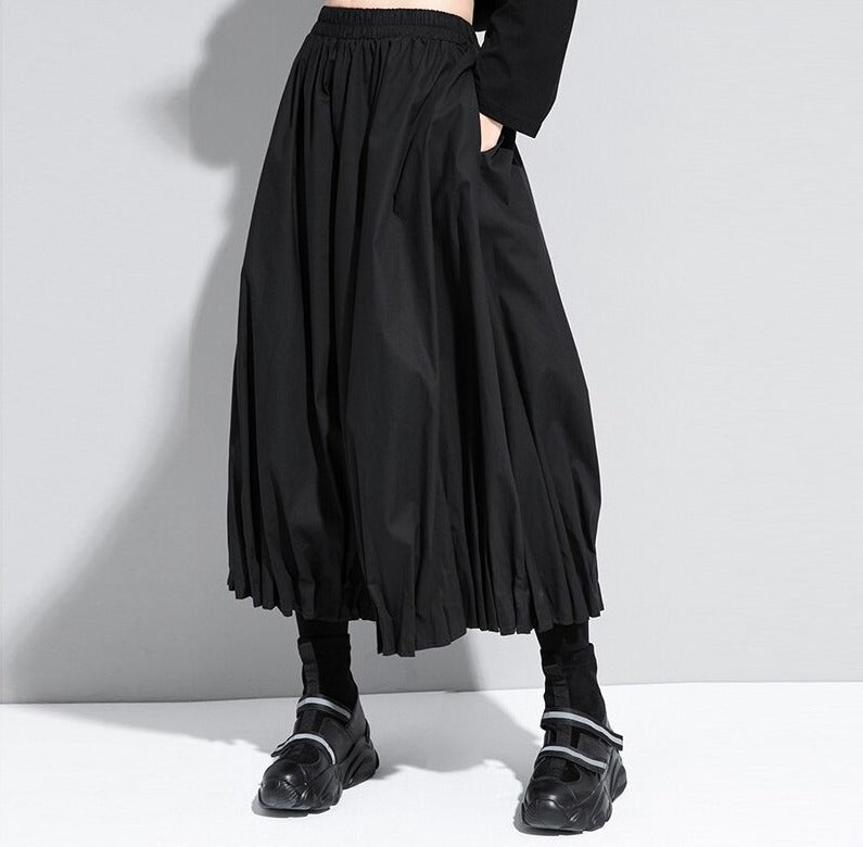 High-waisted wide pants(G2247)