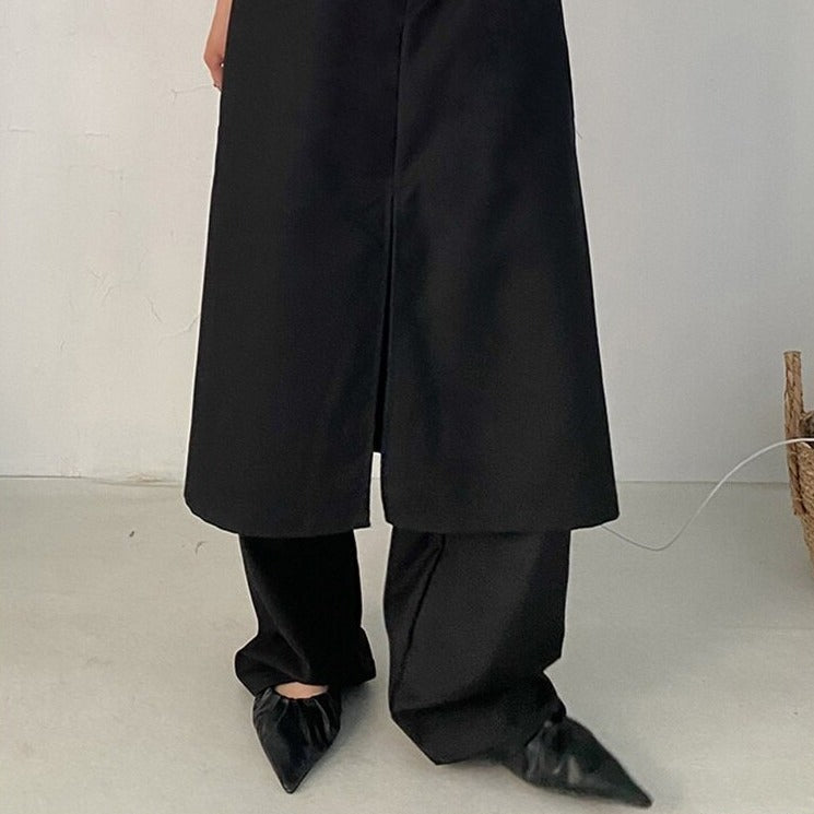 Double long wide pants(G2249)