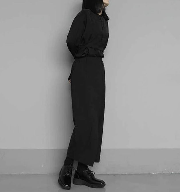 Loose fit pleated pants(G2250)