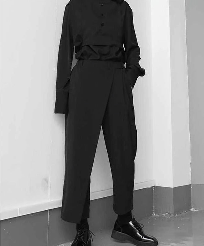 Loose fit pleated pants(G2250)