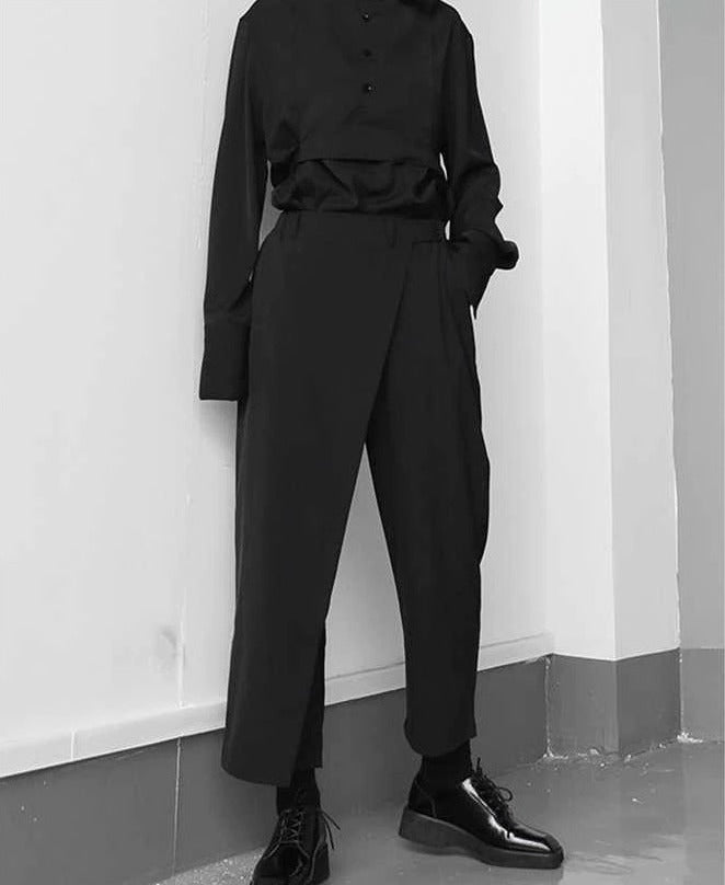 Loose fit pleated pants(G2250)