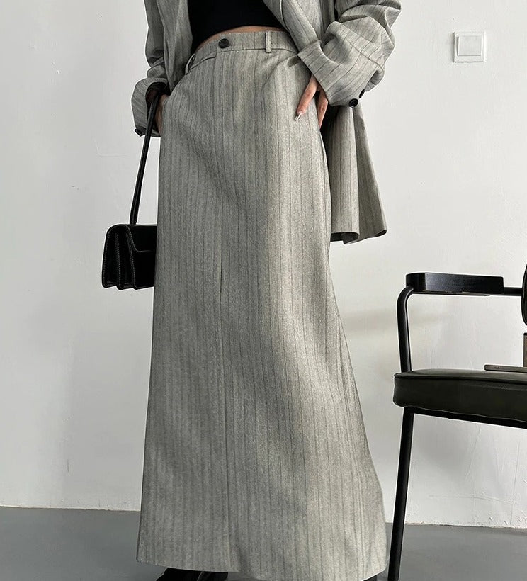 Striped two-piece suit(G2257)