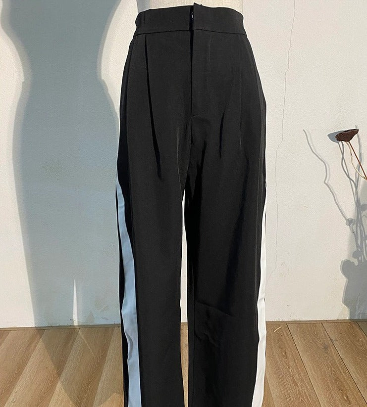 Wide leg two-piece suit(G2258)