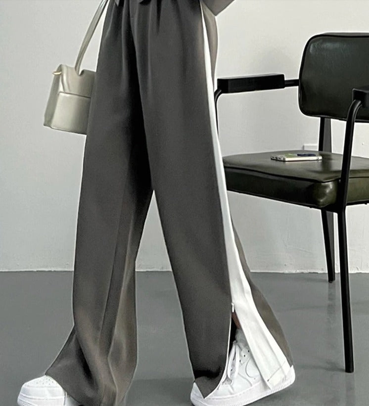 Wide leg two-piece suit(G2258)