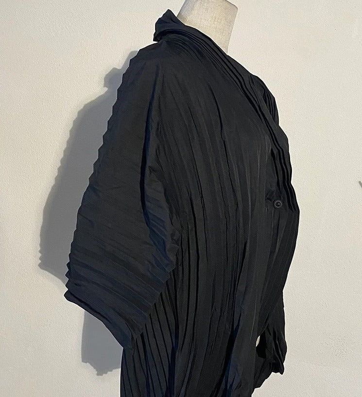Turtleneck pleated jumpsuit(G2259)