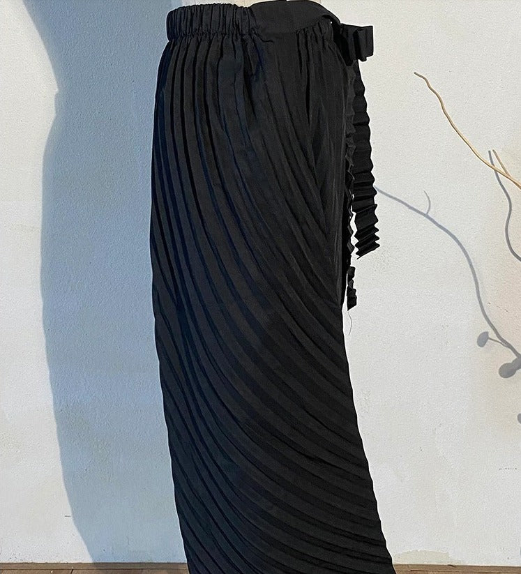 Turtleneck pleated jumpsuit(G2259)