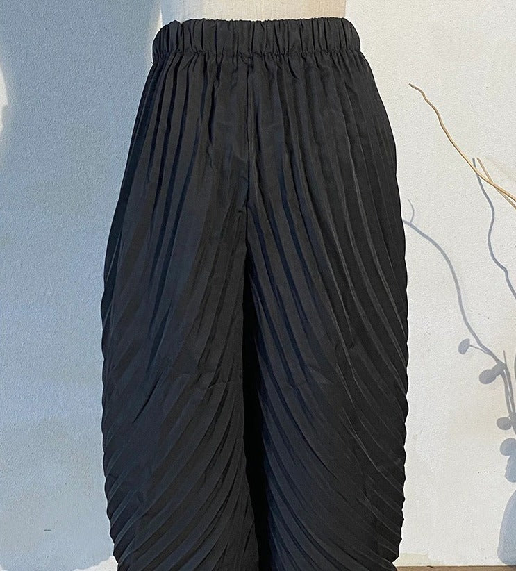 Turtleneck pleated jumpsuit(G2259)