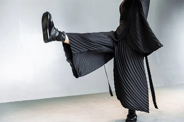 Turtleneck pleated jumpsuit(G2259)