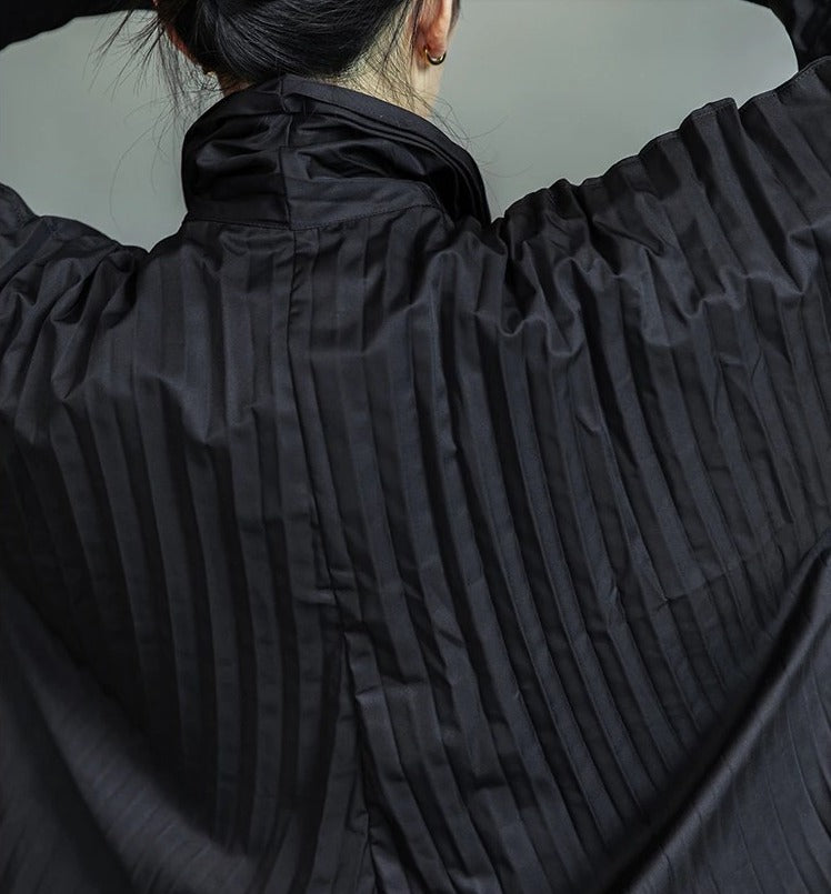 Turtleneck pleated jumpsuit(G2259)