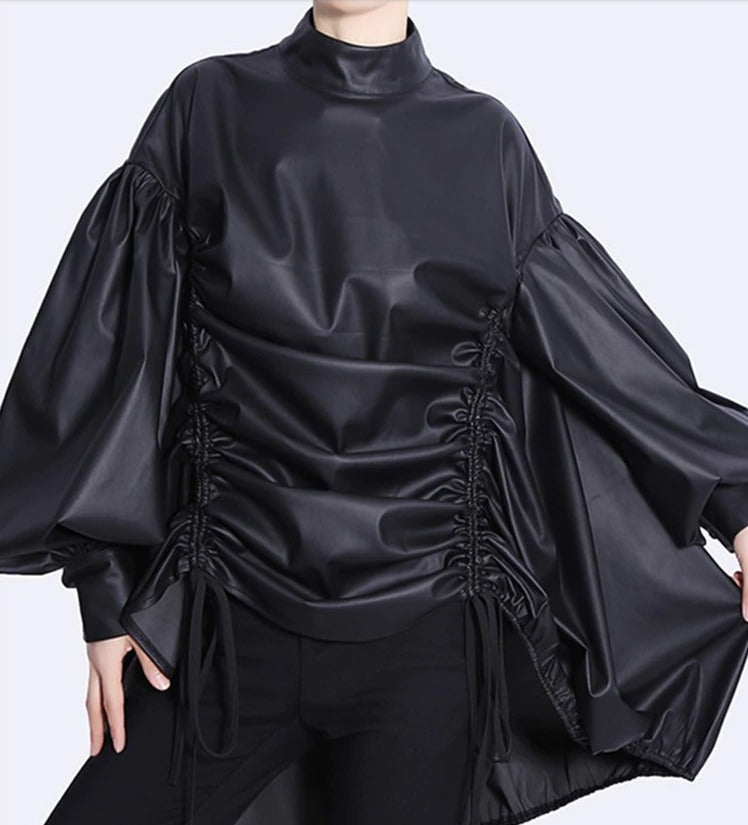 Stand collar volume sleeves(G2262)