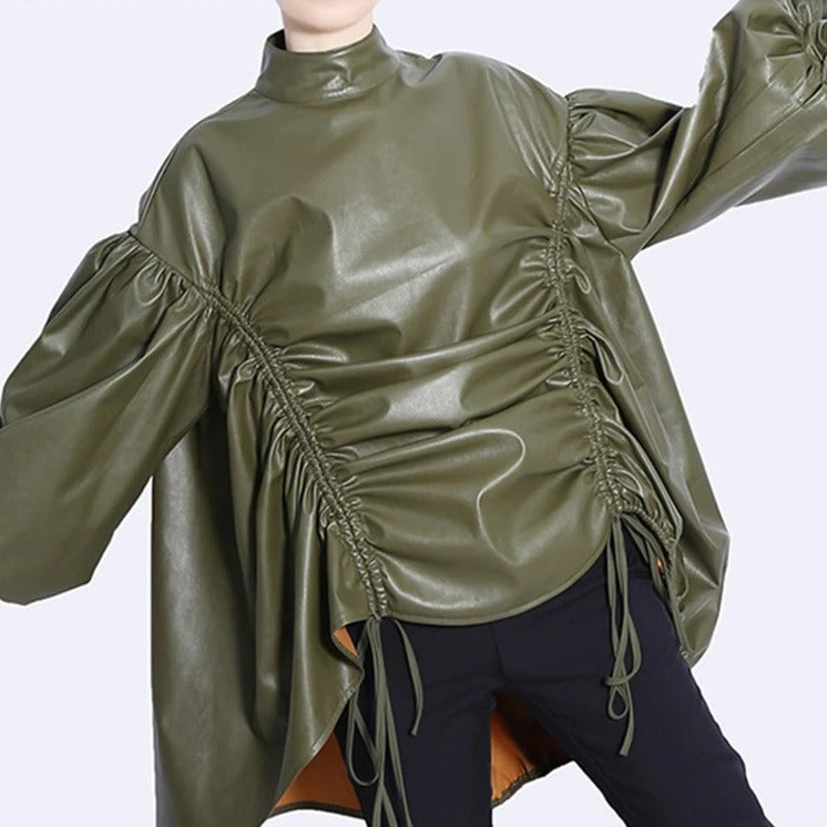 Stand collar volume sleeves(G2262)