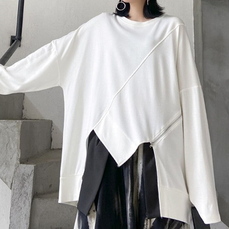 Irregular hem T-shirt(G2266)