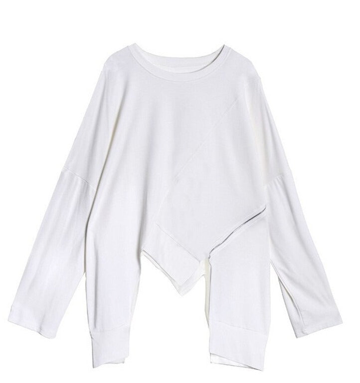 Irregular hem T-shirt(G2266)