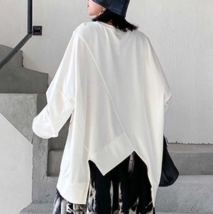 Irregular hem T-shirt(G2266)