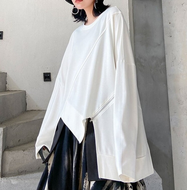 Irregular hem T-shirt(G2266)