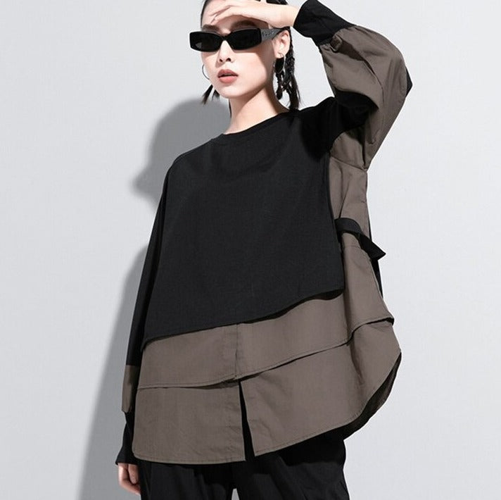 Split joint big size T-shirt(G2267)