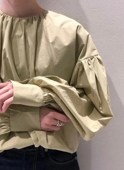 Lantern sleeve blouse(G2269)