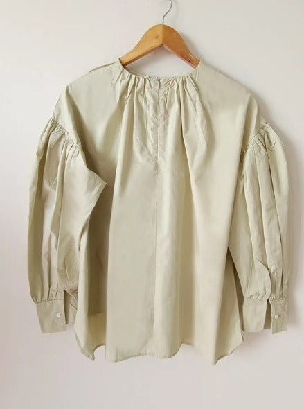 Lantern sleeve blouse(G2269)