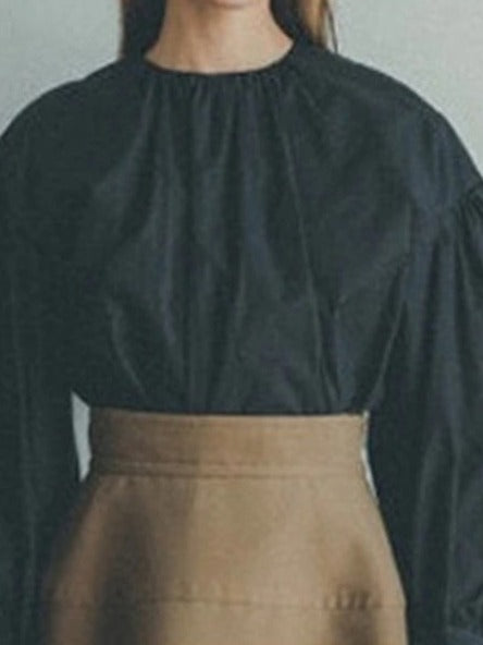Lantern sleeve blouse(G2269)