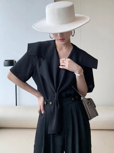Elegant collar blouse(G2271)