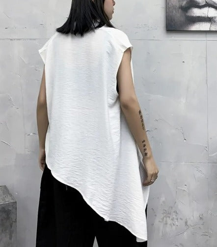Sleeveless V-neck T-shirt(G2249)