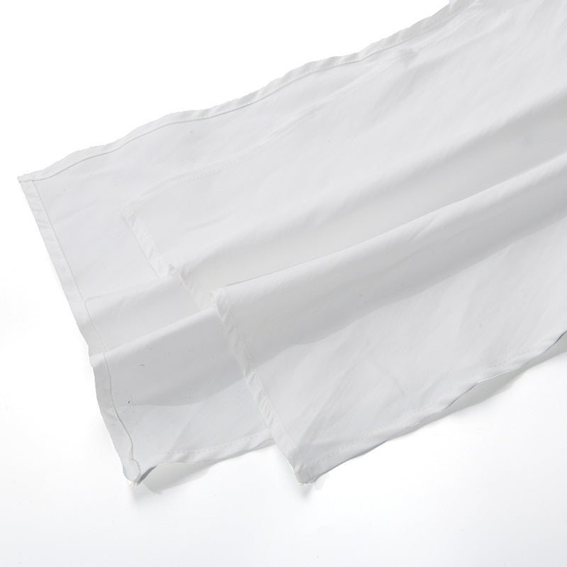 Bandage bow irregular big size blouse(G2115)