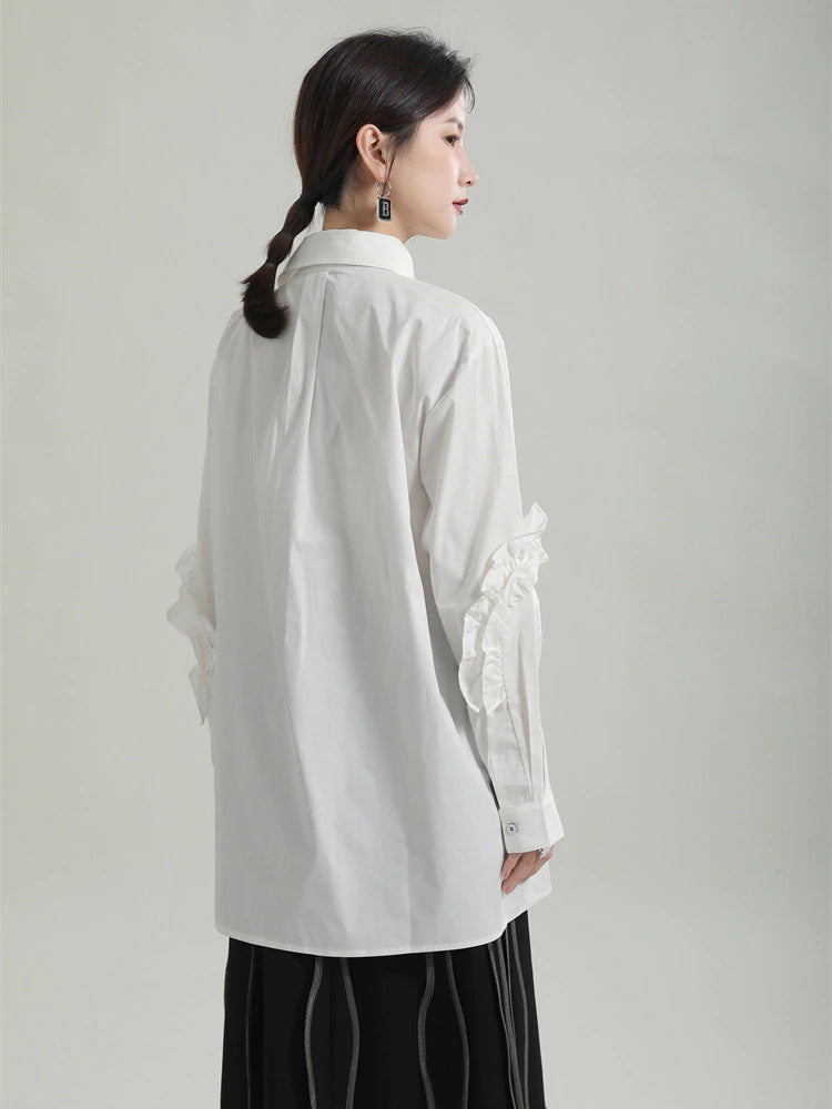 Asymmetric long blouse(G2162)