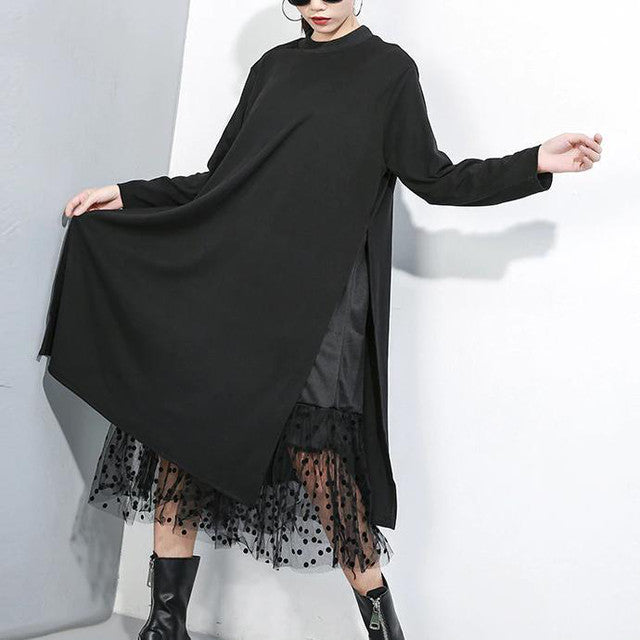 Stand collar dress (G1007)